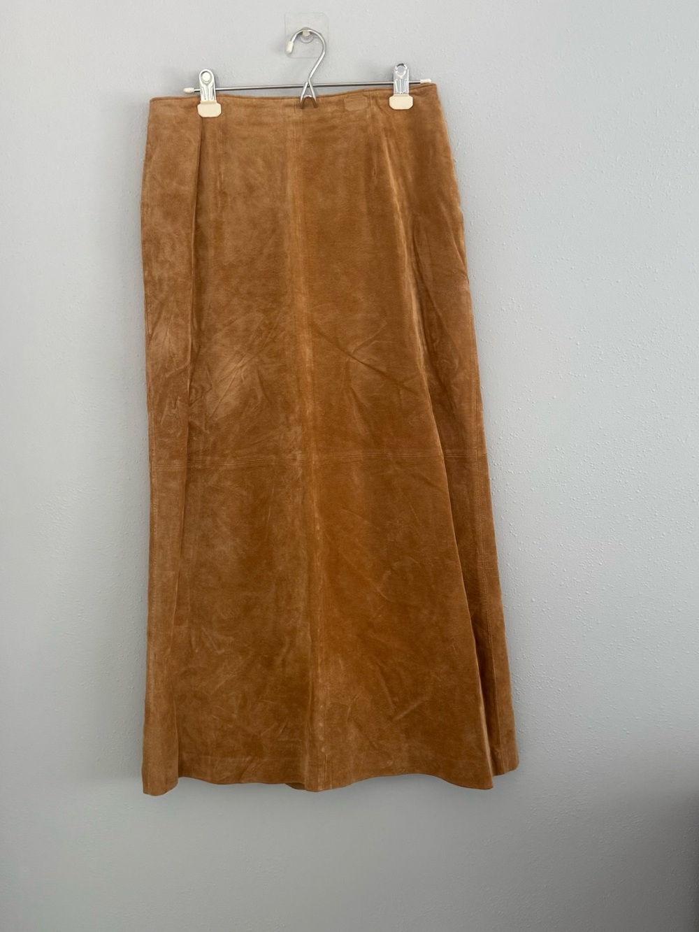 Classic Camel Suede Maxi Skirt